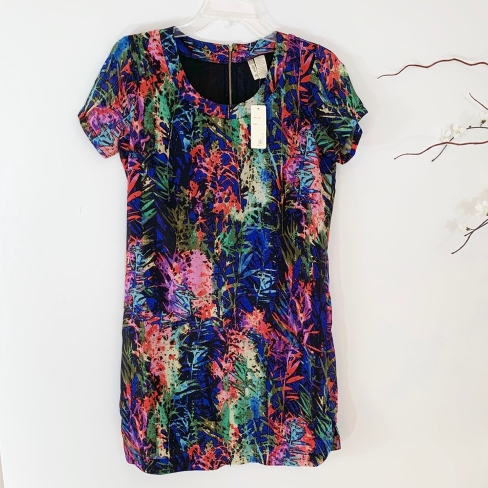 Abstract Floral Shift Dress